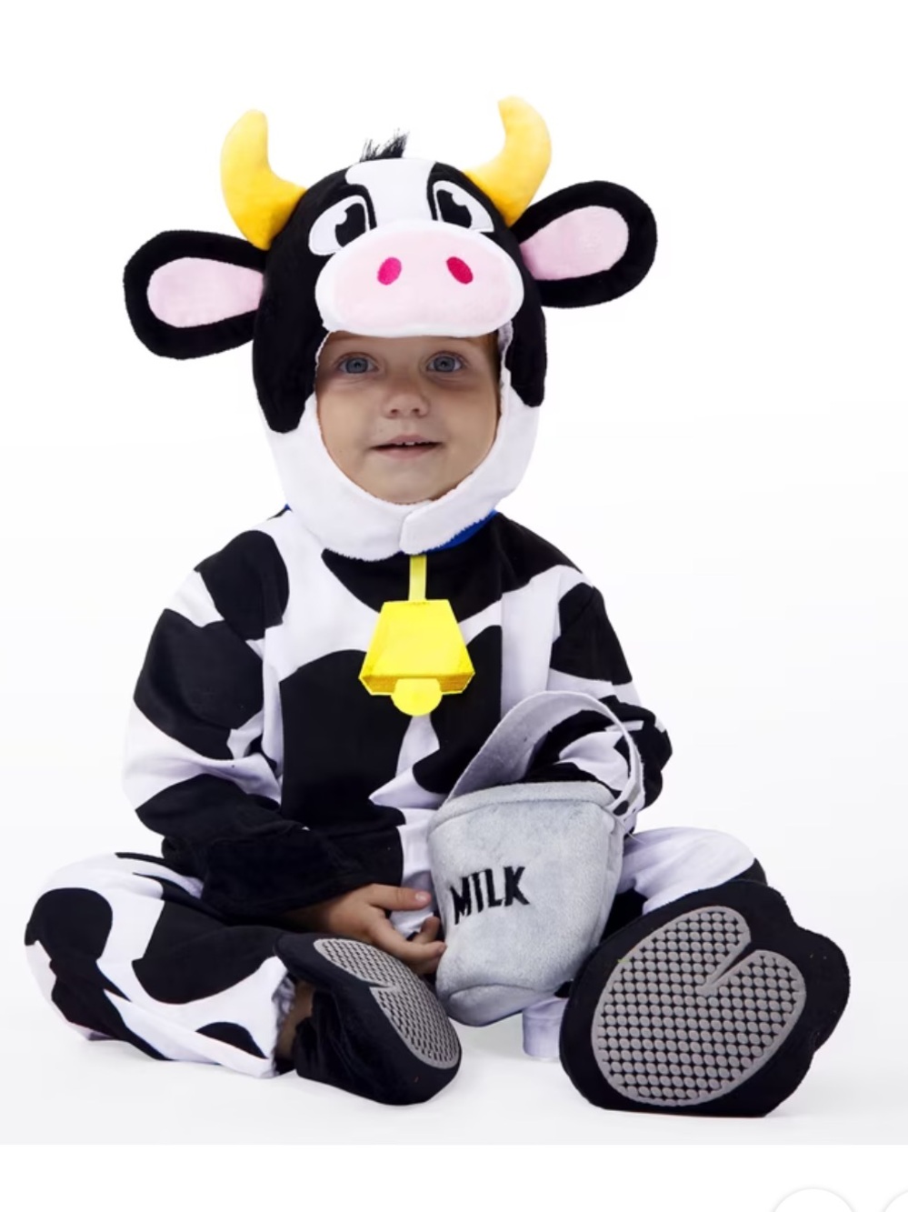 Toddler Cow Plush Kids Costume with Bucket